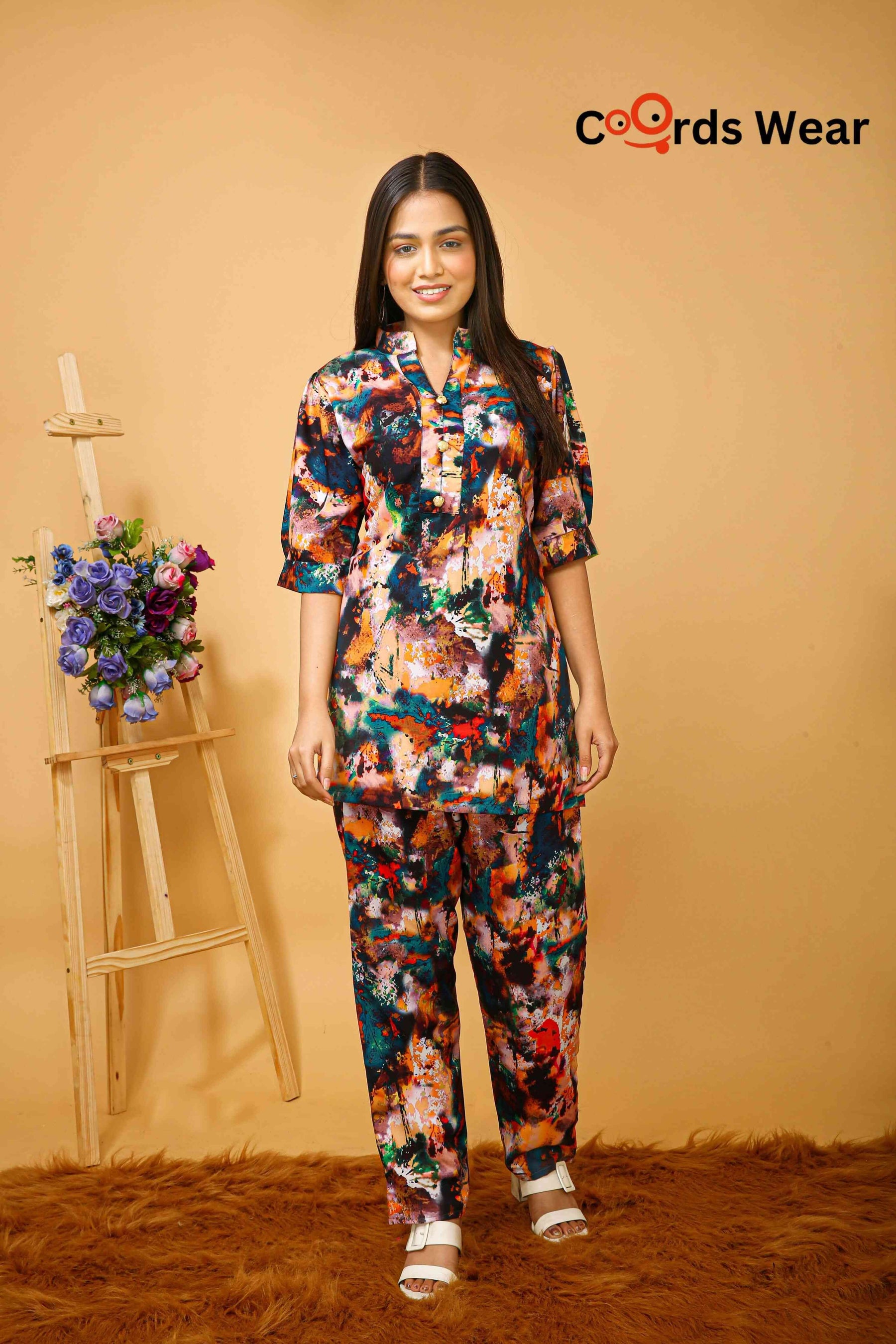 Women Rayon Shirt Pant Set