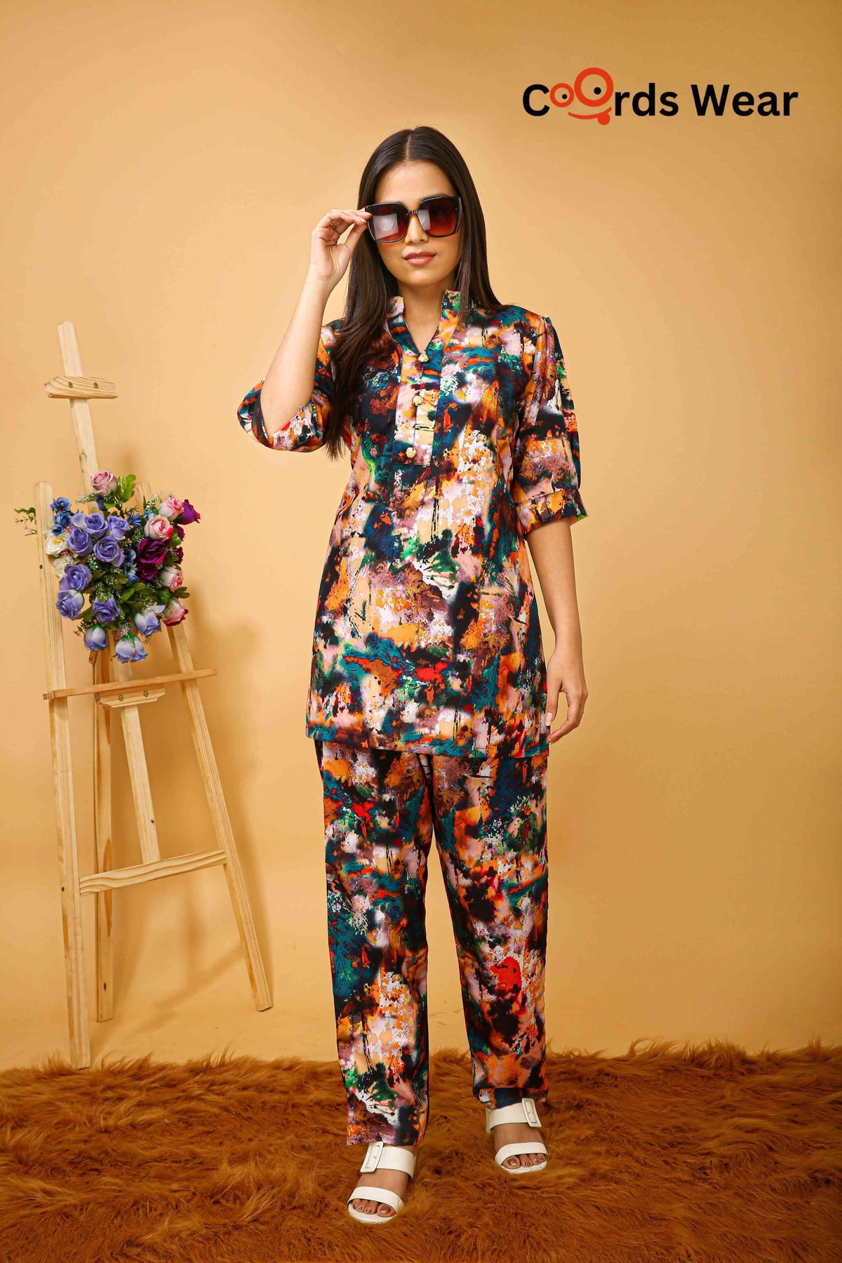 Women Rayon Shirt Pant Set