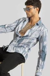 Crest Blue Abstract Shirt