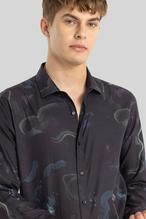 Midnight Purple Abstract Shirt