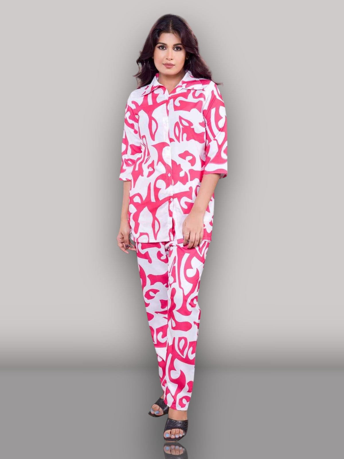 Abstract print top and Pent co-ord set