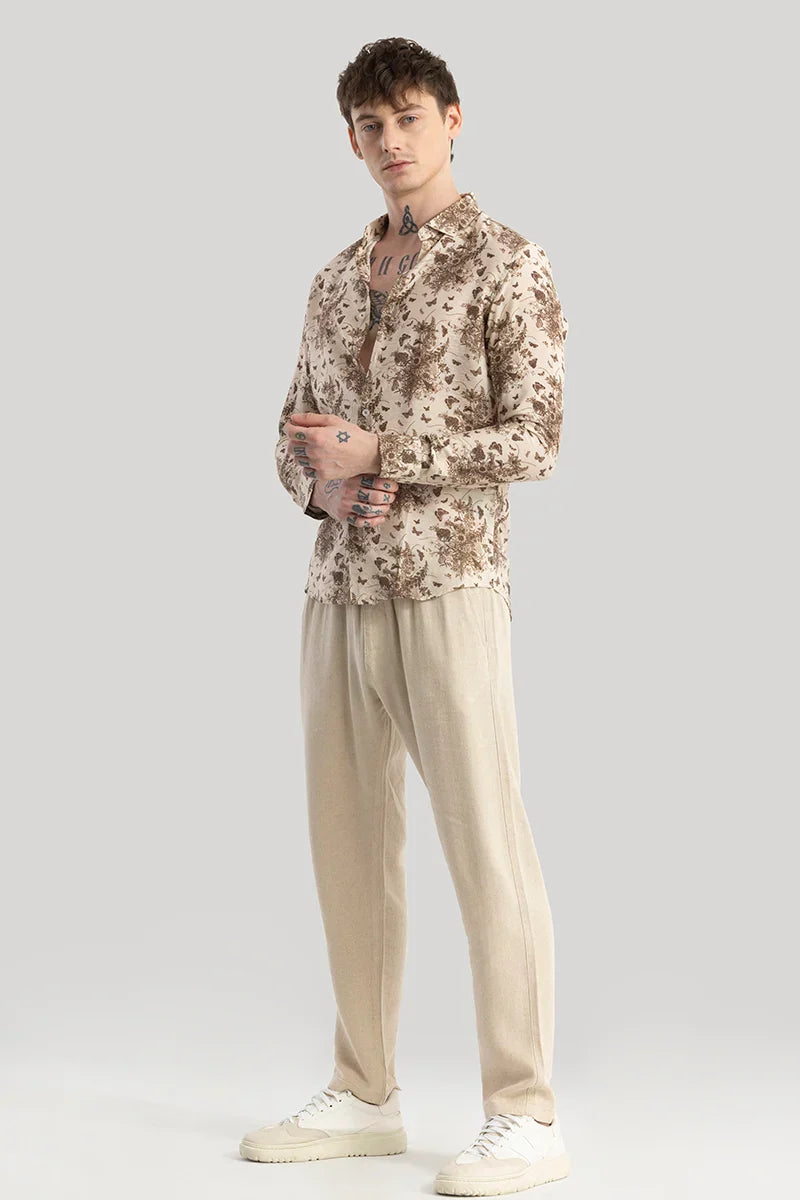 Axel Cream Floral Shirts