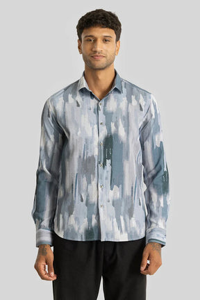 Crest Blue Abstract Shirt